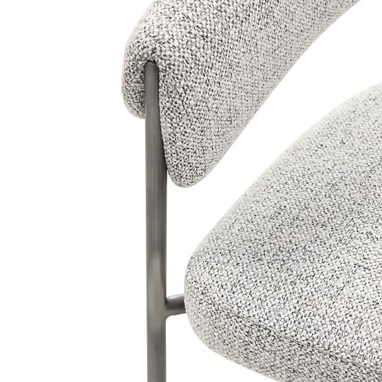 Chaise rembourrée Portia grise