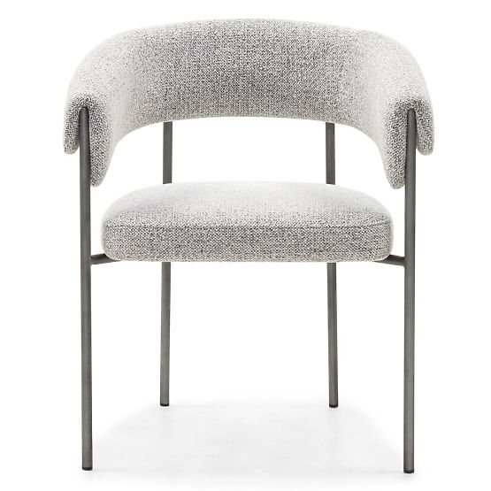 Chaise rembourrée Portia grise