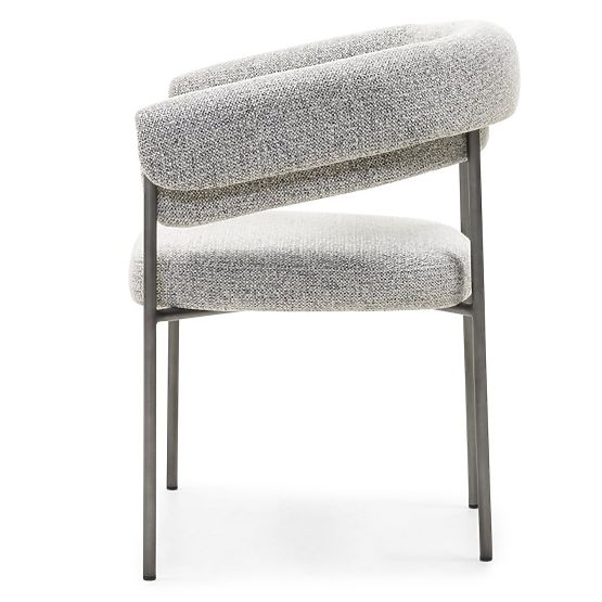 Chaise rembourrée Portia grise