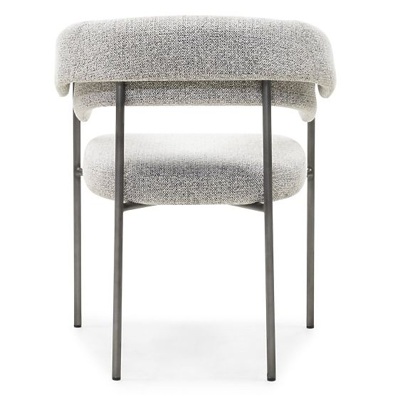 Chaise rembourrée Portia grise