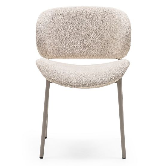 Chaise rembourrée Safira beige, boucle