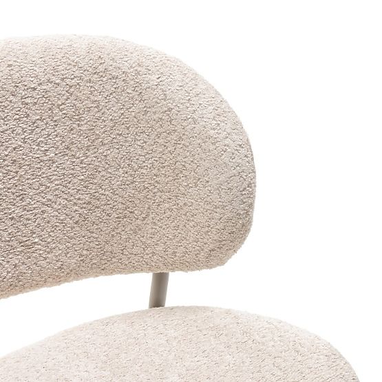 Chaise rembourrée Safira beige, boucle