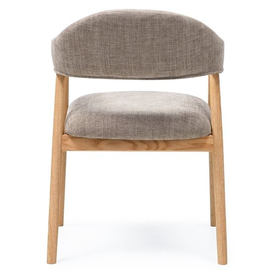 Chaise rembourrée Sorrento, beige foncé, chêne
