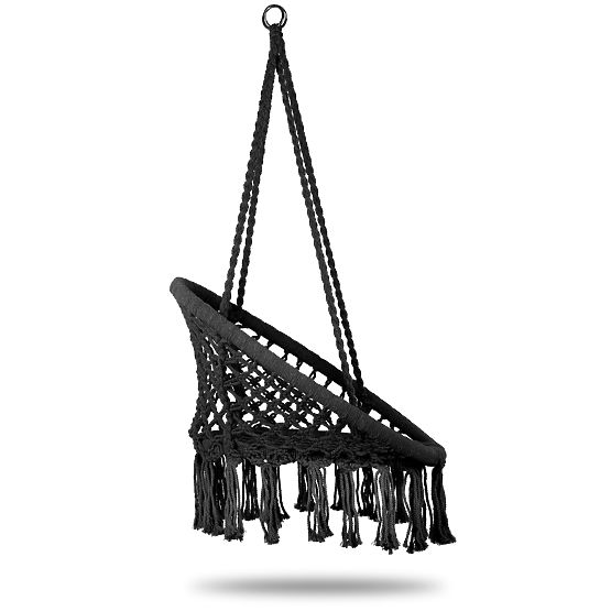 Chaise suspendue boho balançoire de jardin noire MultiGarden