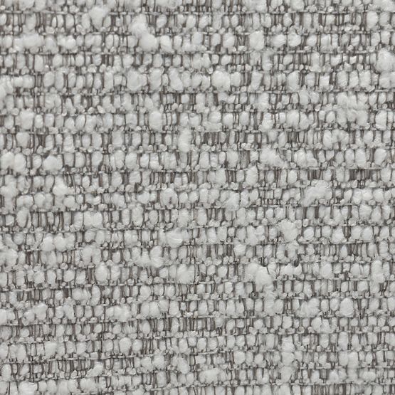 Chaise tapissée Falone grise, boucle, formes arrondies