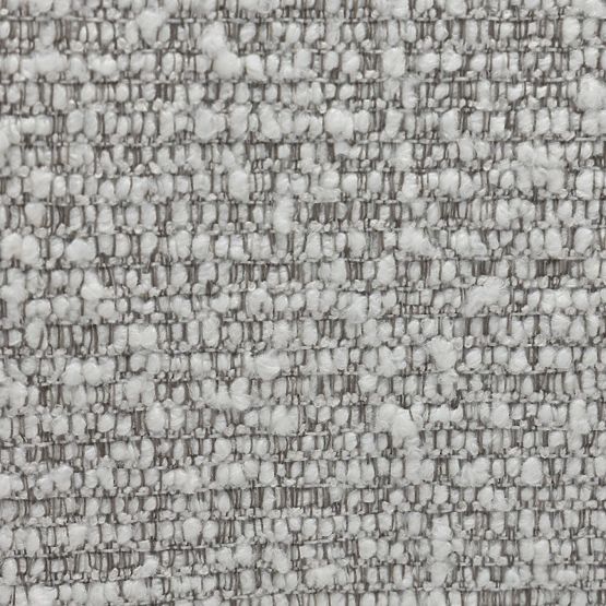 Chaise tapissée Falone grise, boucle, formes arrondies