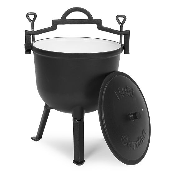 Chaudière en fonte émaillée 10L pot de chasse debout foyer barbecue MultiGarden