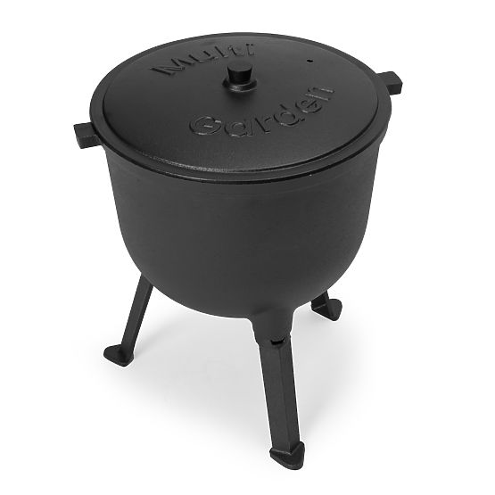Chaudière en fonte émaillée 10L pot de chasse debout foyer barbecue MultiGarden
