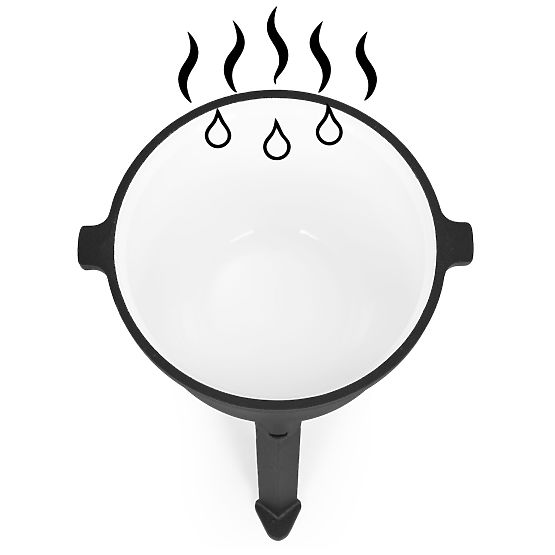 Chaudière en fonte émaillée 10L pot de chasse debout foyer barbecue MultiGarden