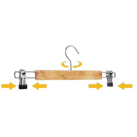 Cintre en bois pour jupes 1 pièce naturel