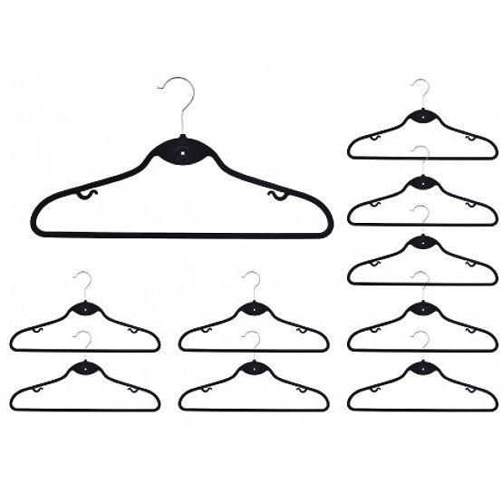 Cintre en velours Roxi ensemble de 10 pièces noir