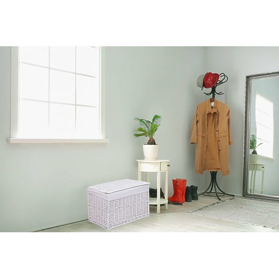 Coffre en osier blanc 160 L