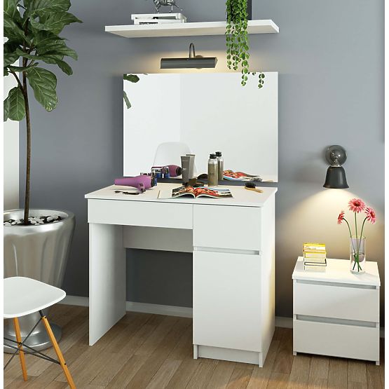 COIFFEUSE AVEC MIROIR CLP P-2/SL 900x600 DROITE PK BLANCHE