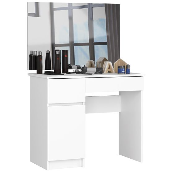 Coiffeuse avec miroir CLP P-2/SL 900x600 GAUCHE PK BLANC