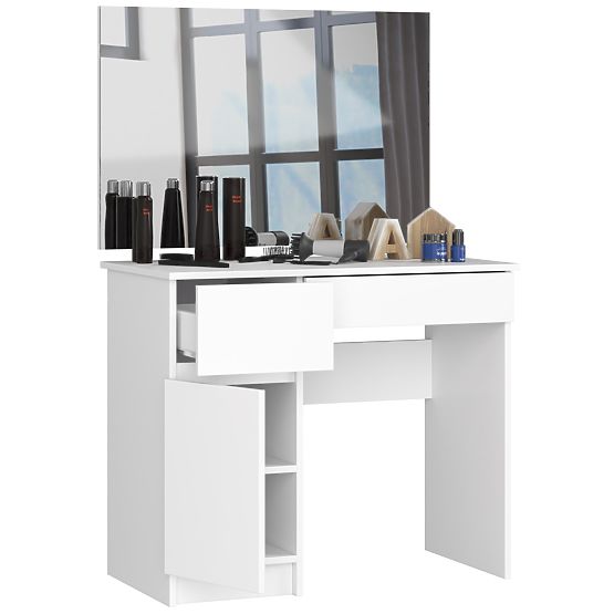 Coiffeuse avec miroir CLP P-2/SL 900x600 GAUCHE PK BLANC
