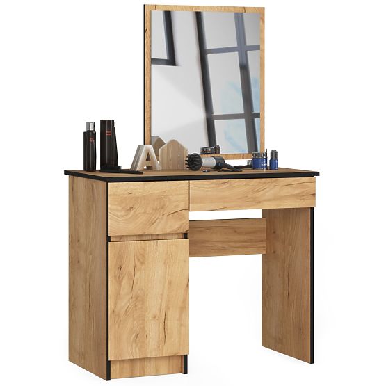 COIFFEUSE AVEC MIROIR CLP P-2/SL GAUCHE PK CHÊNE CRAFT