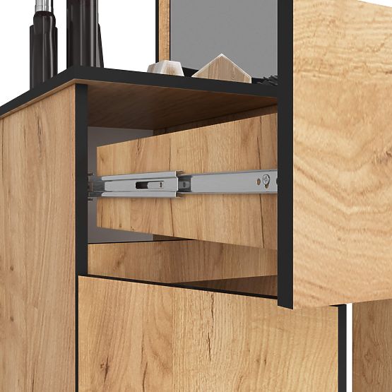 COIFFEUSE AVEC MIROIR CLP P-2/SL GAUCHE PK CHÊNE CRAFT