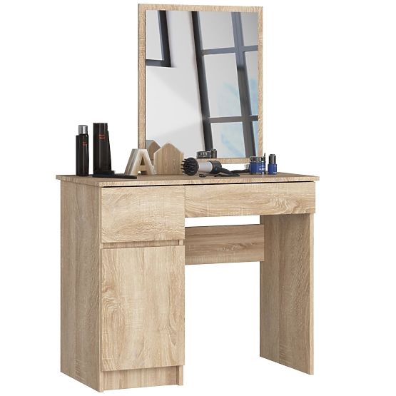 Coiffeuse avec miroir CLP P-2/SL GAUCHE PK CHÊNE SONOMA