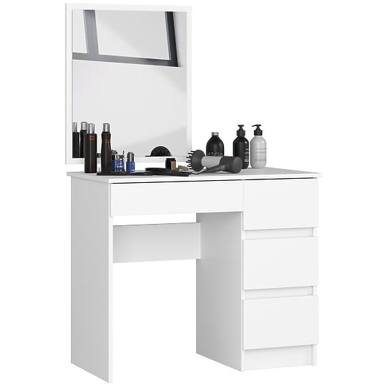 COIFFEUSE AVEC MIROIR T-6/SL 500x600 DROITE BLANCHE