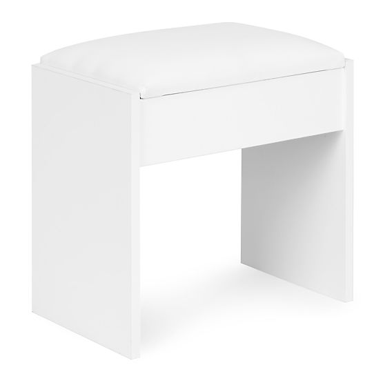 Coiffeuse cosmétique avec miroir et éclairage LED 4 tiroirs tabouret ModernHome