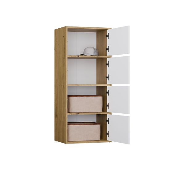 Commode ALMA Façade BLANC Corps CHÊNE ARTISAN