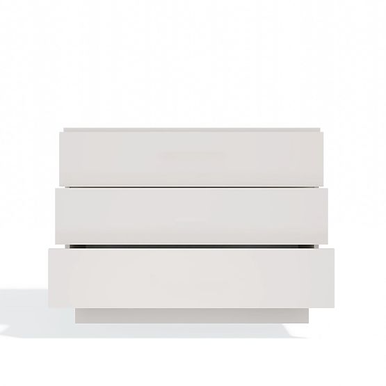 Commode AMBER 3S Armoire 3 Tiroirs pour Chambre Salon CASHMERE Beige