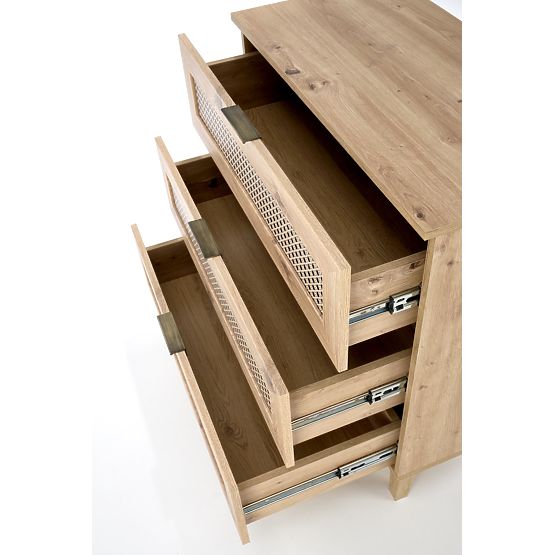 Commode BORNEO KM-2 chêne artisan/noir