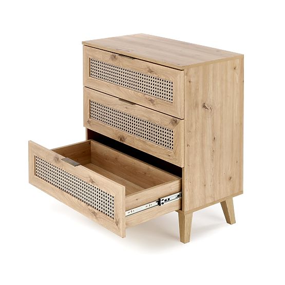 Commode BORNEO KM-2 chêne artisan/noir