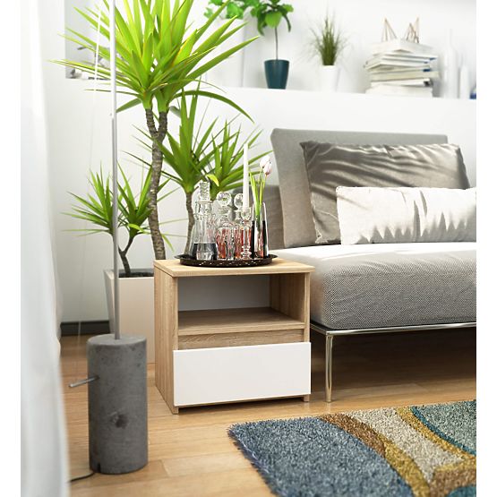 COMMODE CL1 PK CHÊNE SONOMA / BLANC