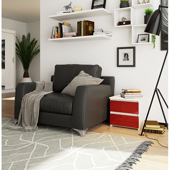 COMMODE CL2 2TIROIRS CLP ROUGE BRILLANT