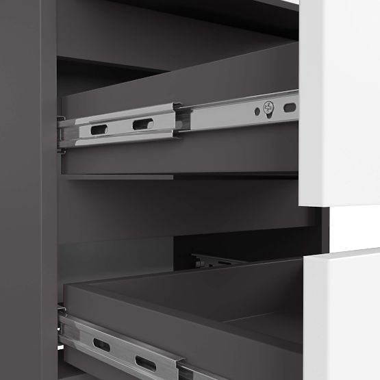 COMMODE CL3/40 GRIS GRAPHITE / BLANC