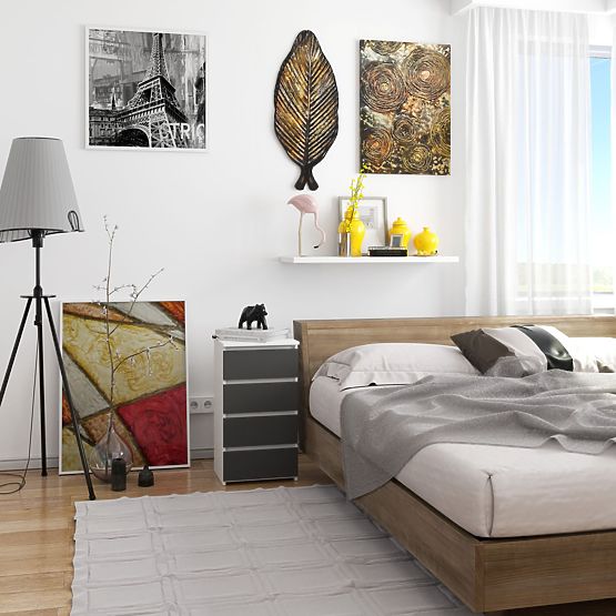 COMMODE CL4 PK BLANC / GRIS