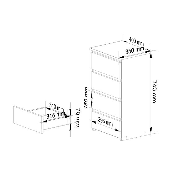 COMMODE CL4 PK CHÊNE ARTISAN