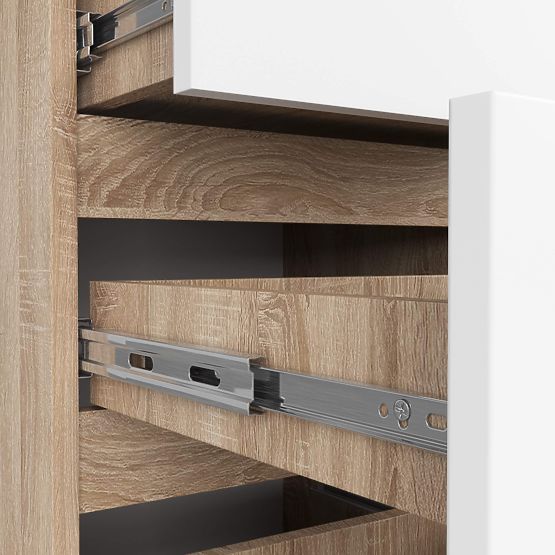 COMMODE CL4 PK CHÊNE SONOMA / BLANC