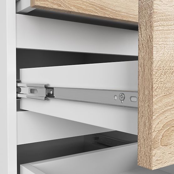 COMMODE CL5 PK BLANC / CHÊNE SONOMA