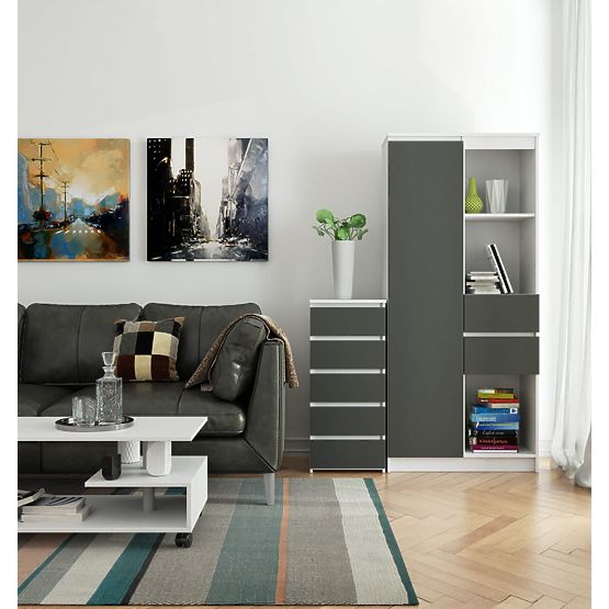 COMMODE CL5 PK BLANC / GRIS