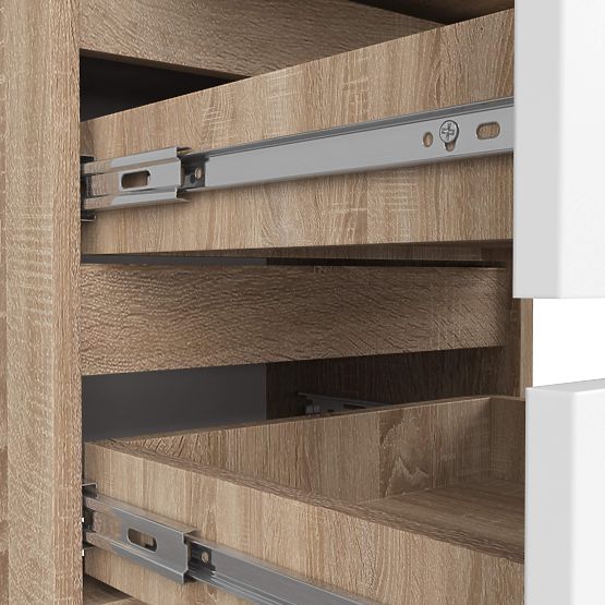 COMMODE CL6 PK CHÊNE SONOMA / BLANC