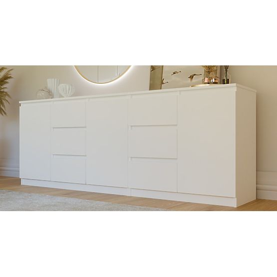 Commode COSTA 1D3S/2D3S BLANCHE
