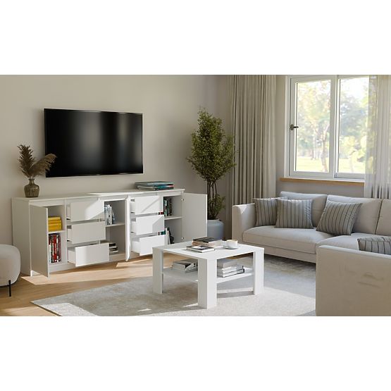 Commode COSTA 1D3S/2D3S BLANCHE