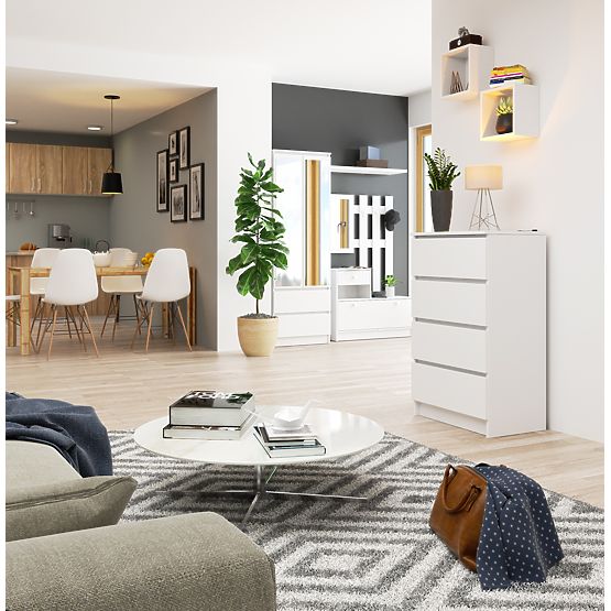 COMMODE K 60 cm 4 TIROIRS PK BLANCHE