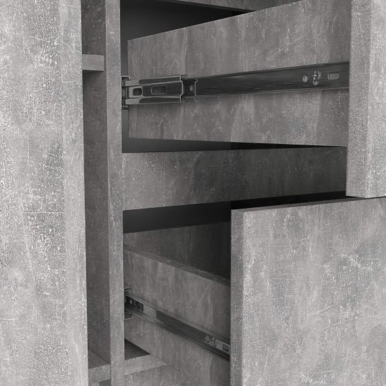 COMMODE K100 2D 3T PK BÉTON