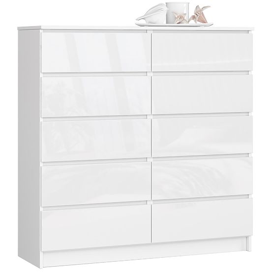 COMMODE K120 10TIROIRS CLP PK BLANC BRILLANT