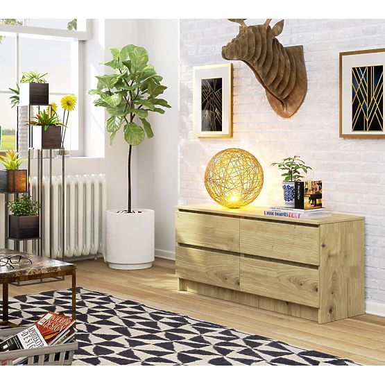 COMMODE K120 4TI CLP PK CHÊNE ARTISAN