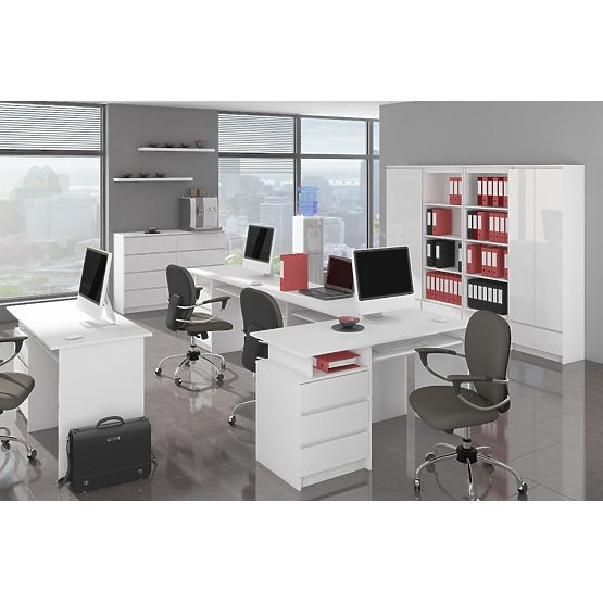 COMMODE K120 6TIROIRS CLP PK BLANC BRILLANT