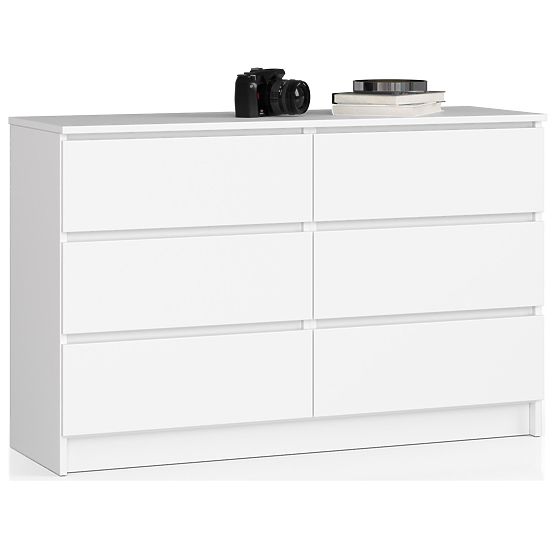 COMMODE K120 6TIROIRS CLP PK BLANCHE