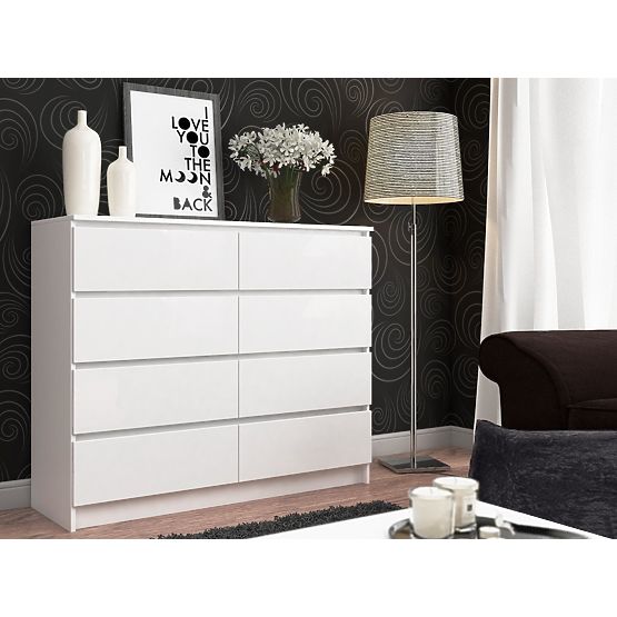 COMMODE K120 8TIROIRS BLANCHE