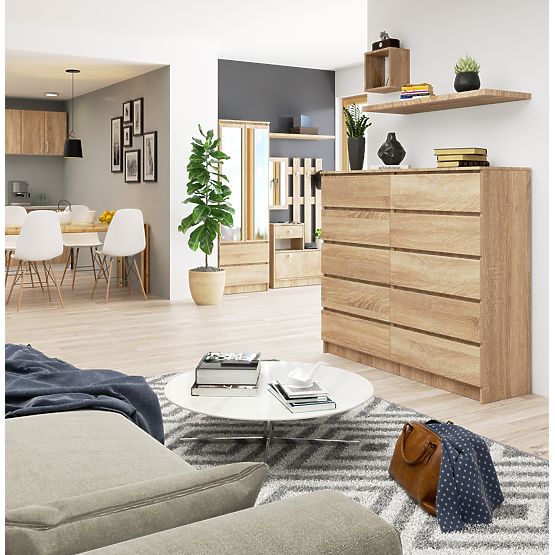 COMMODE K140 10TIROIRS CLP PK CHÊNE SONOMA