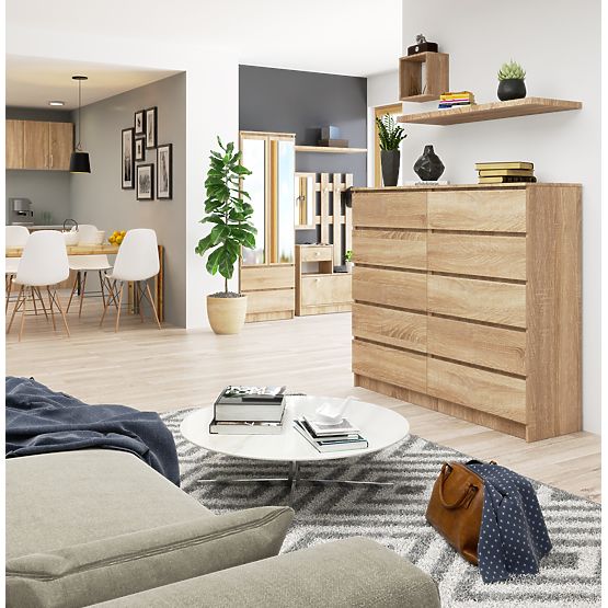 COMMODE K140 10TIROIRS CLP PK CHÊNE SONOMA