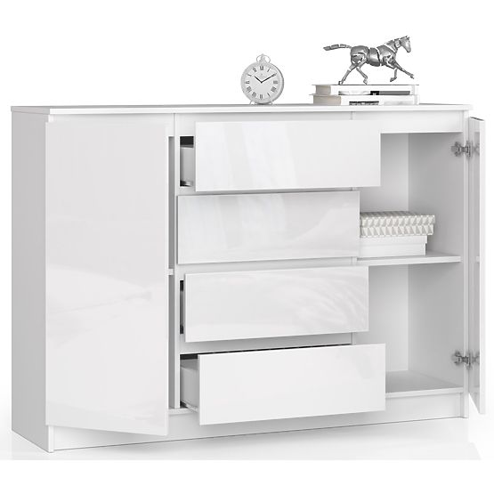 COMMODE K140 2D 4T CLP BLANC BRILLANT
