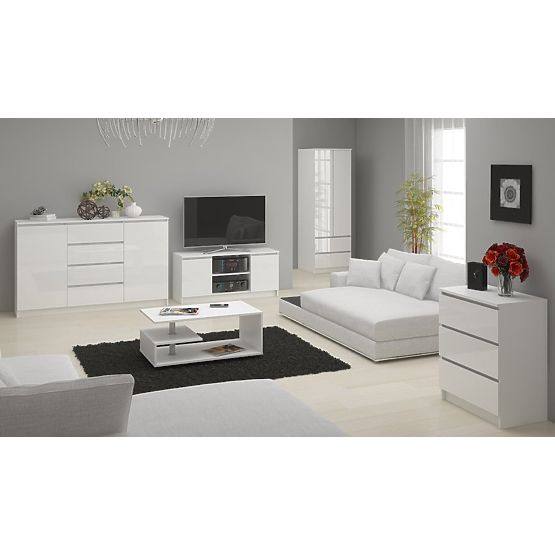COMMODE K140 2D 4T CLP BLANC BRILLANT